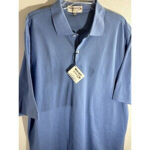 Right Edge, Fairway & Greene NWT Sky Blue Golf Men’s X L Polo 100% Cotton Shirt